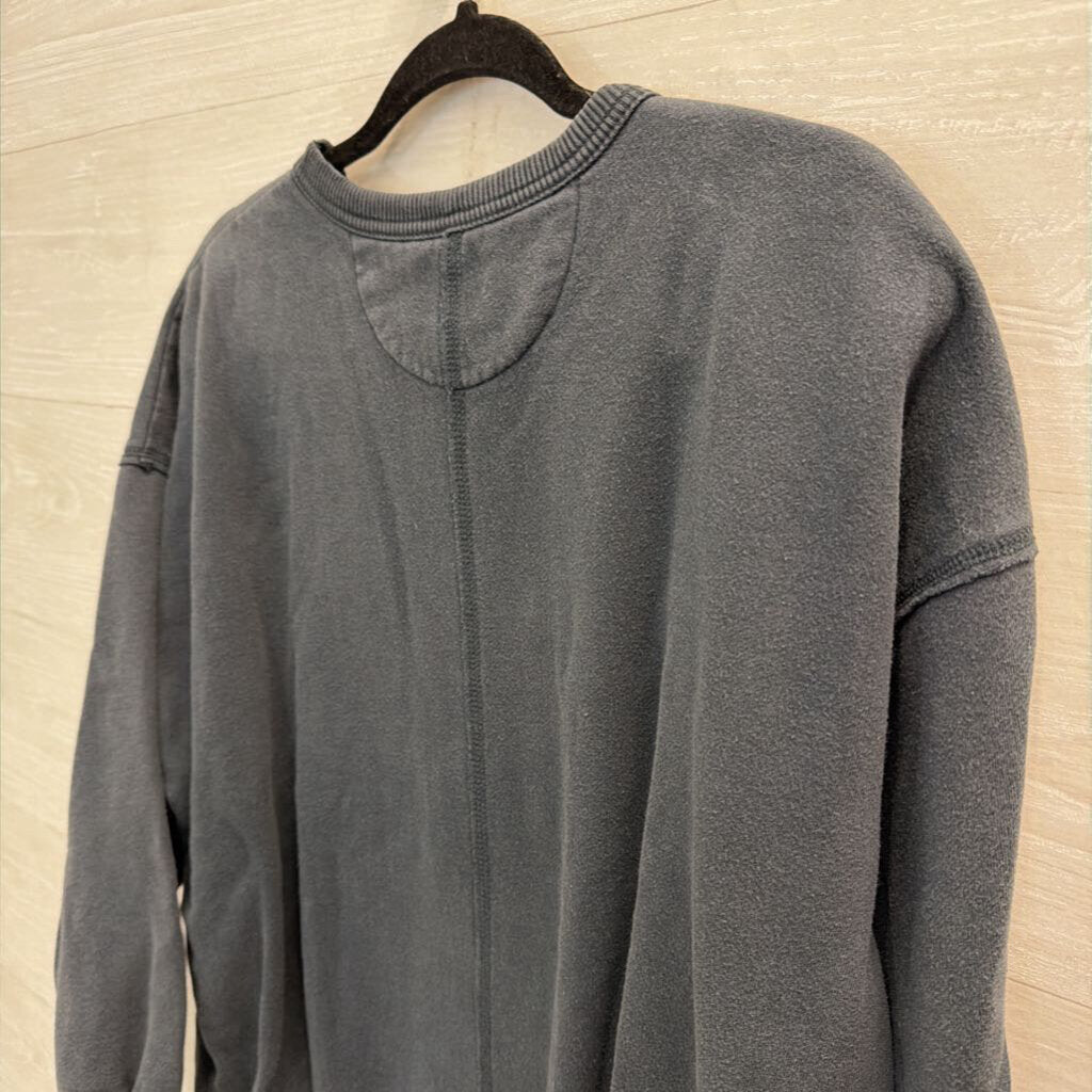 American Eagle Blue Let's Hang Out Crewneck Pullover Extra Small