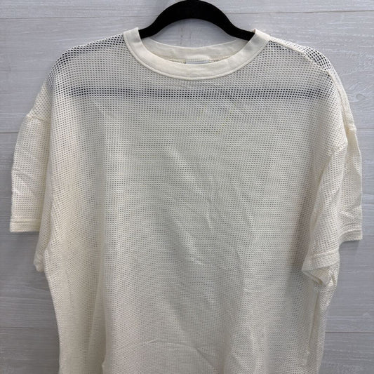 Standard Cloth White Mesh Short Sleeve Top Medium