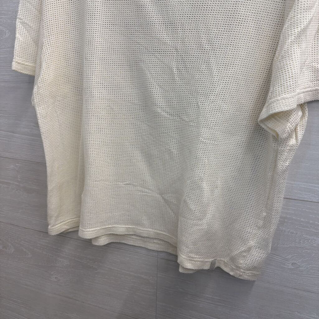 Standard Cloth White Mesh Short Sleeve Top Medium