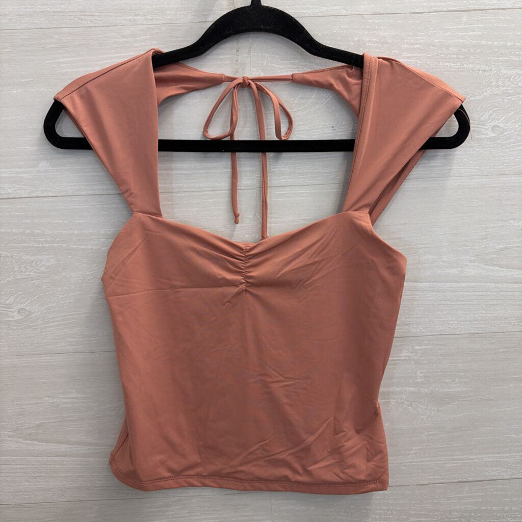 Pink Rose Pink Cropped Tank Top Small