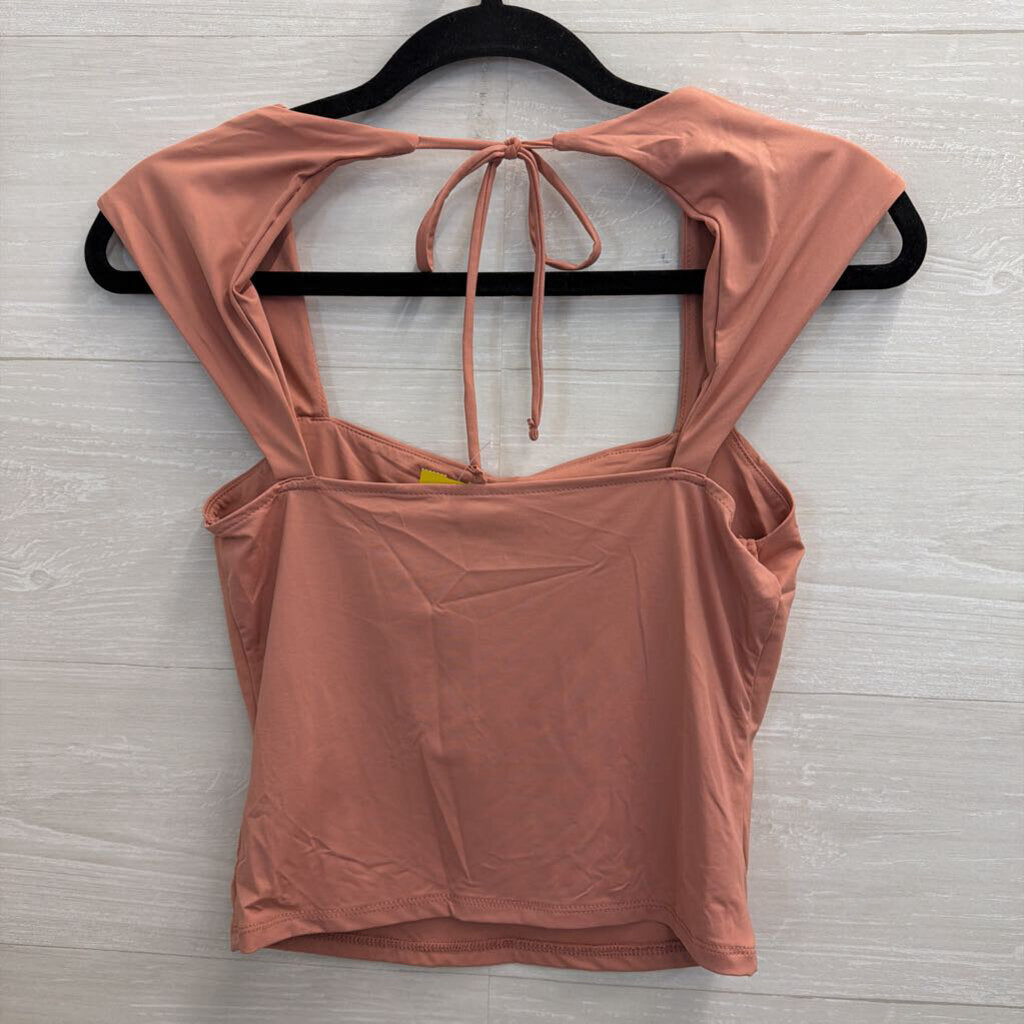 Pink Rose Pink Cropped Tank Top Small
