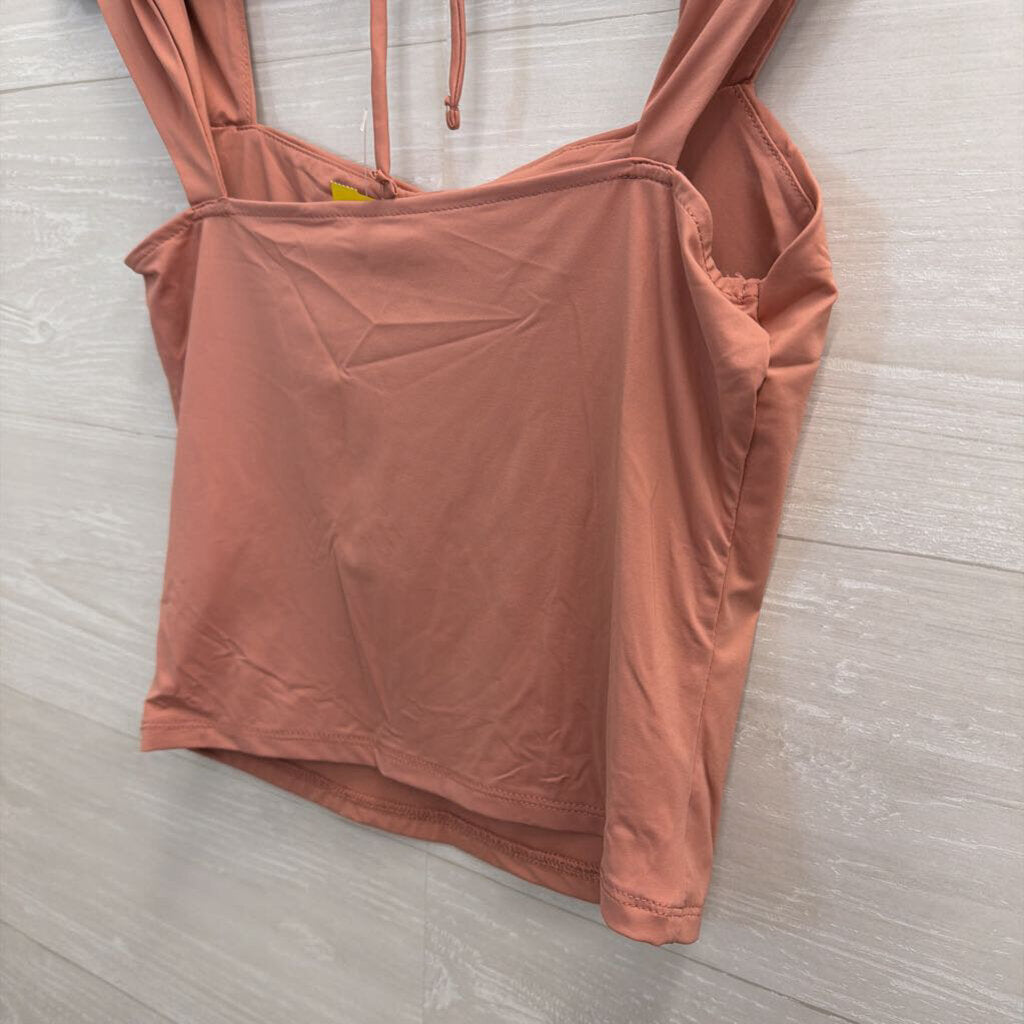 Pink Rose Pink Cropped Tank Top Small