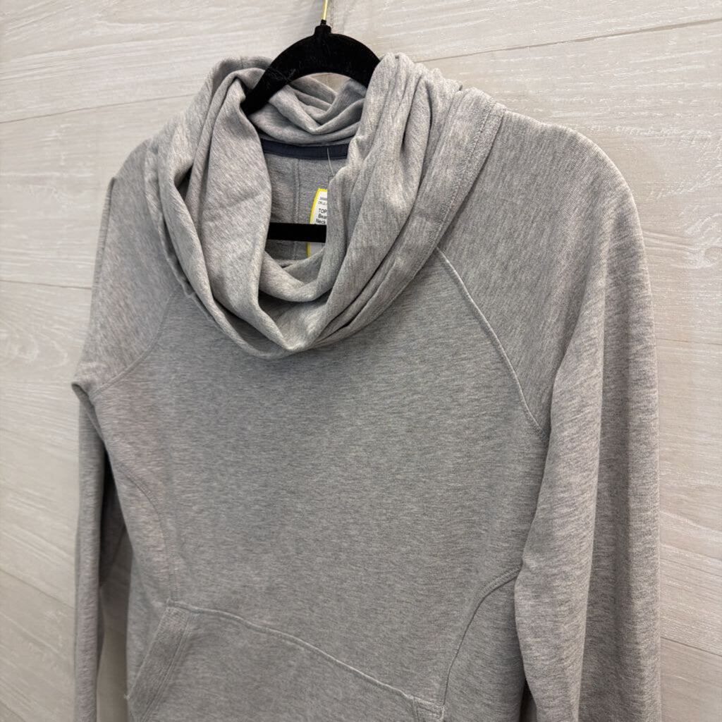 LL Bean Grey Cowl Neck Long Sleeve Pullover Small