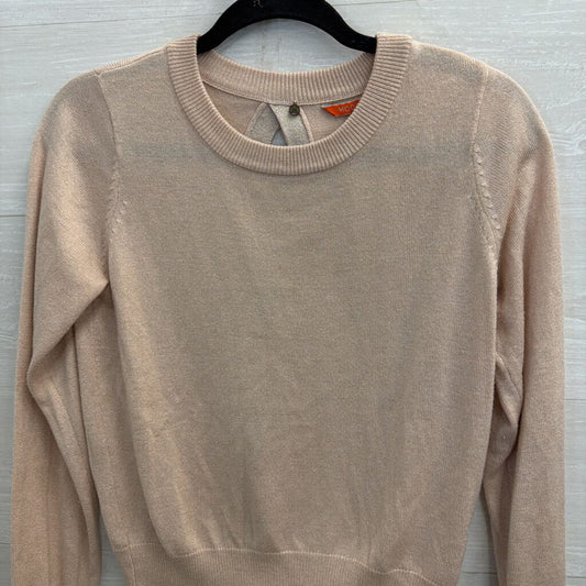 Mod Cloth Blush Shimmer Knit Long Sleeve Top Medium
