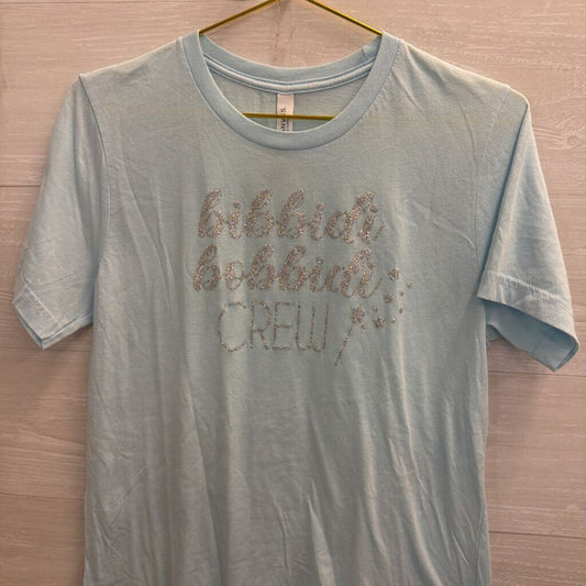 Canvas Blue/ Silver Bibbidi Bobbidi Crew Short Sleeve Top Medium