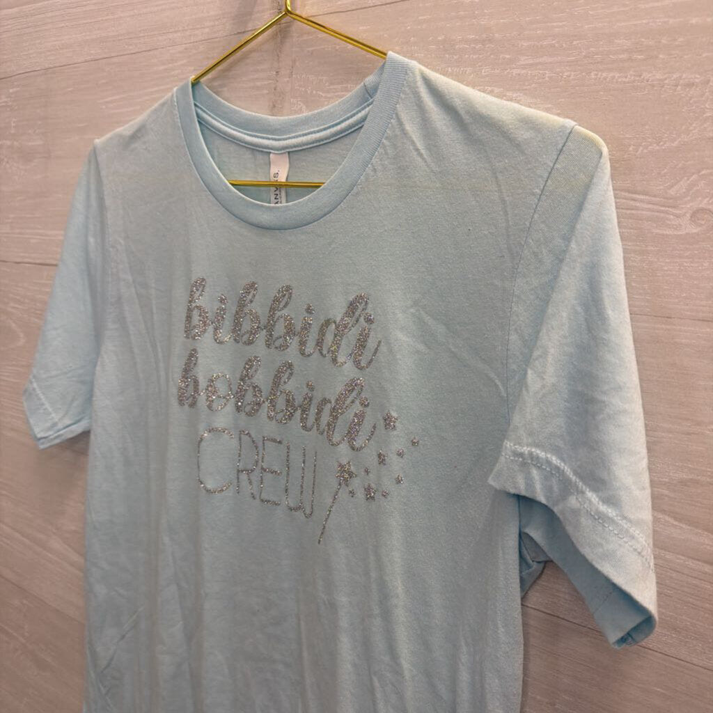 Canvas Blue/ Silver Bibbidi Bobbidi Crew Short Sleeve Top Medium