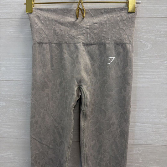 Gym Shark Grey Print Athletic Leggings Extra Small