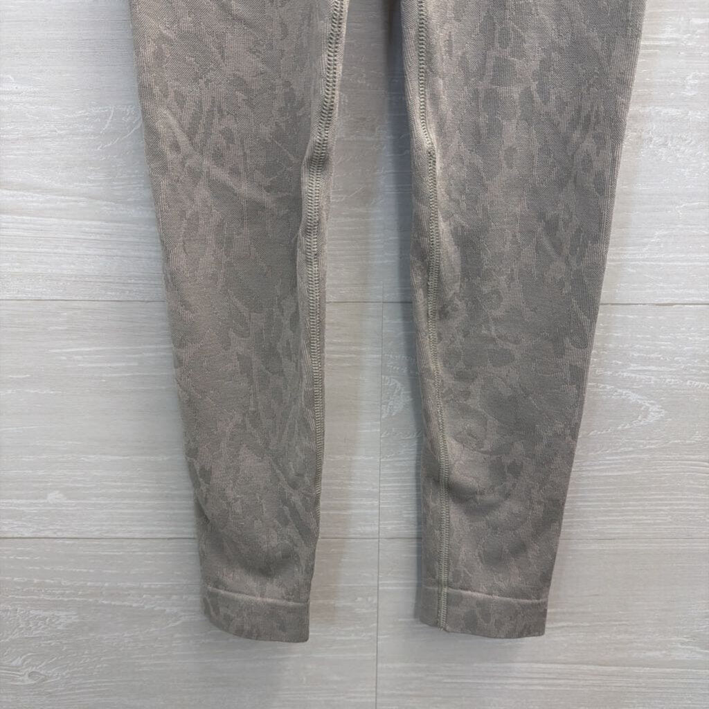 Gym Shark Grey Print Athletic Leggings Extra Small