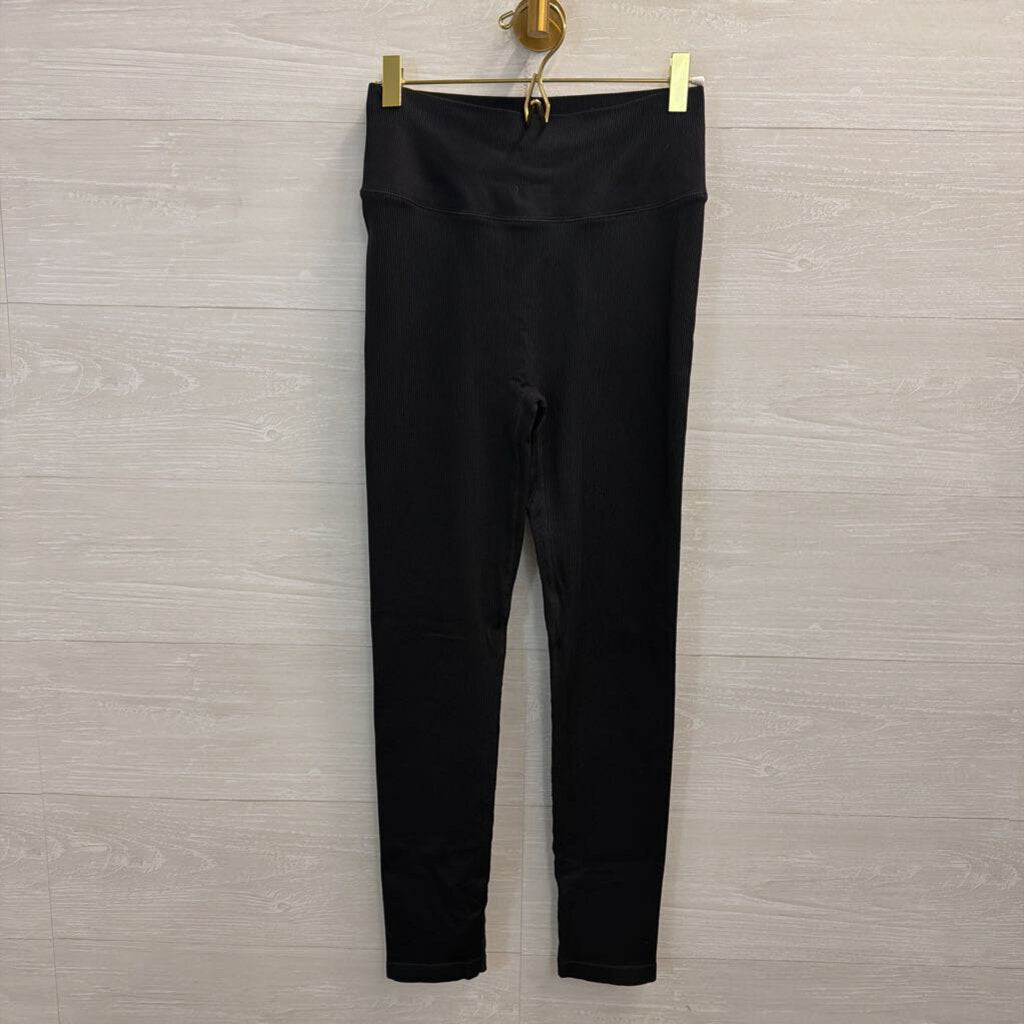 Black Ribbed Leggings Small