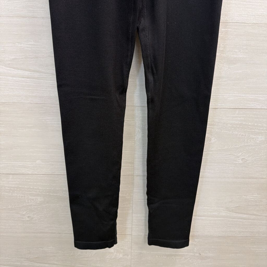 Black Ribbed Leggings Small