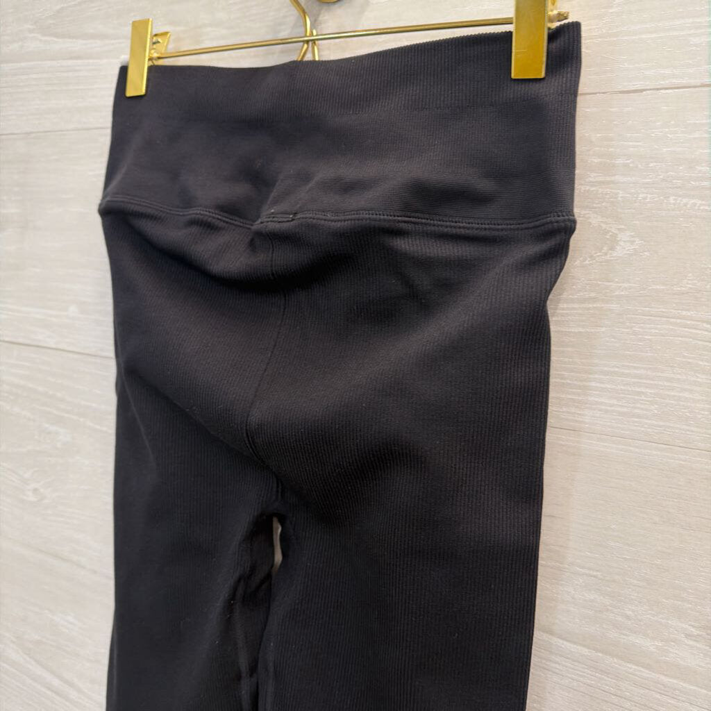 Black Ribbed Leggings Small