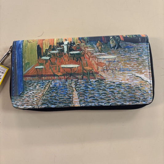 Blue/ Multi Van Gogh Zip Around Wallet