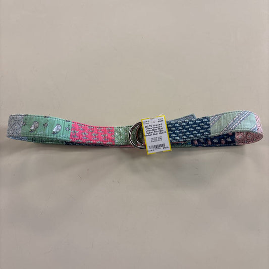 Vineyard Vines Blue/ Multi Quilted Print Belt Medium