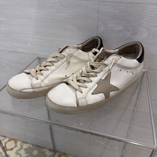 Golden Goose White Leather Super Star Sneakers 39