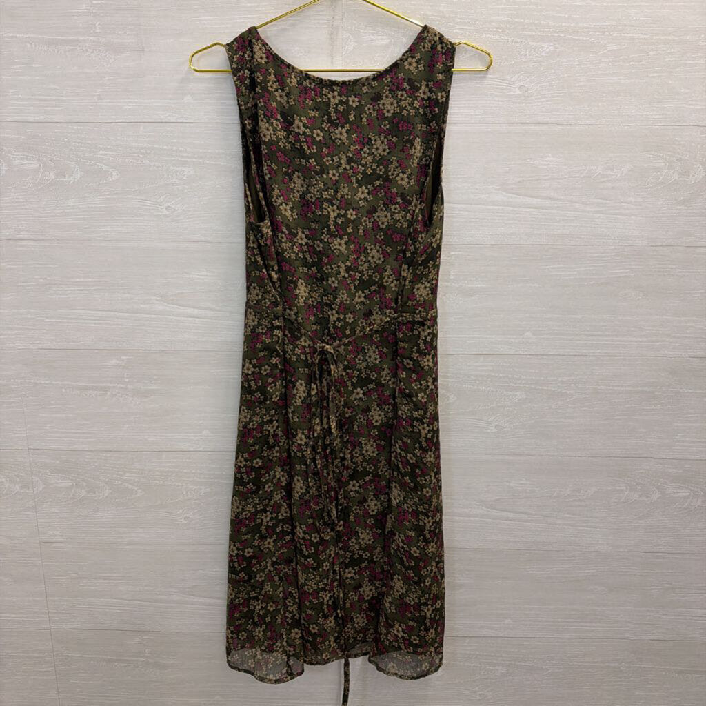 Converse Green/ Multi Floral Print Sleeveless Dress Extra Large
