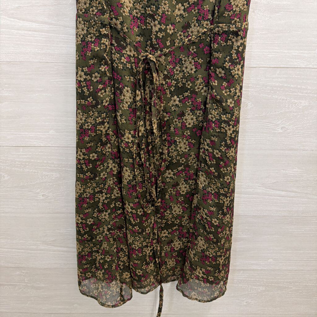 Converse Green/ Multi Floral Print Sleeveless Dress Extra Large