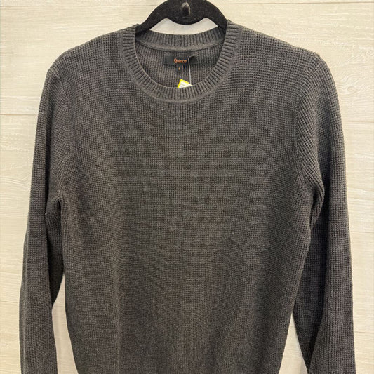 Quince Grey Textured Knit Sweater Small