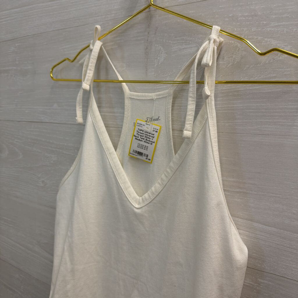 Universal Thread White V Neck Tank Bodysuit Medium