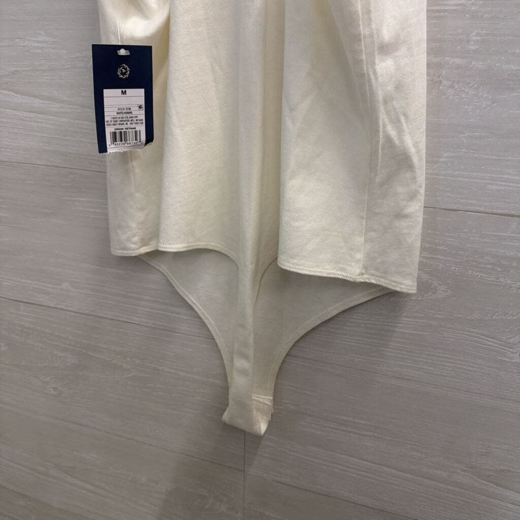 Universal Thread White V Neck Tank Bodysuit Medium
