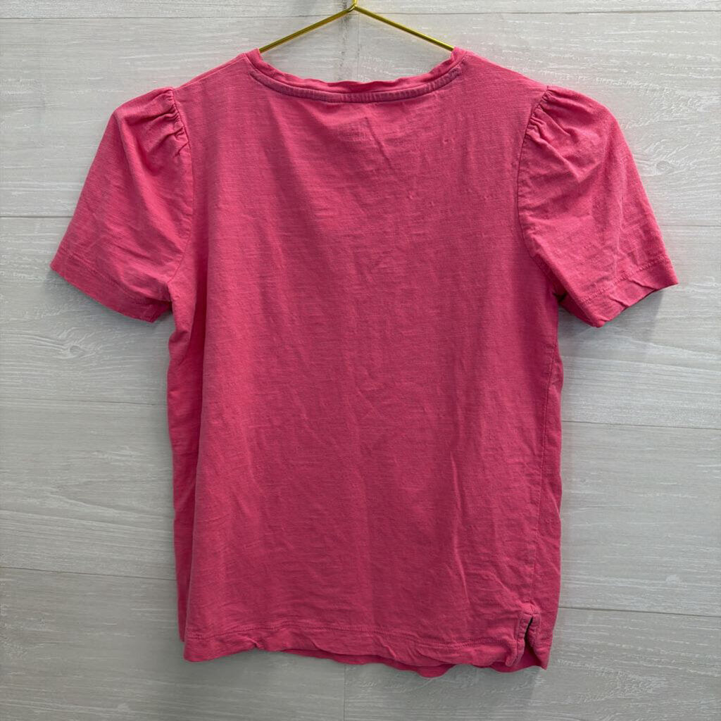 Boden Pink Short Puff Sleeve Top Extra Small
