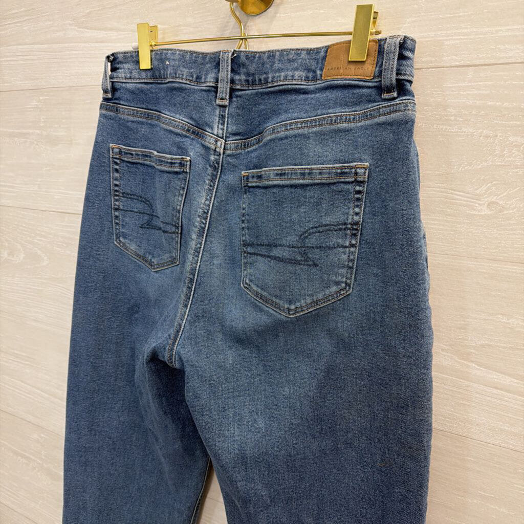 American Eagle Medium Wash Mom Jeans 8 Long