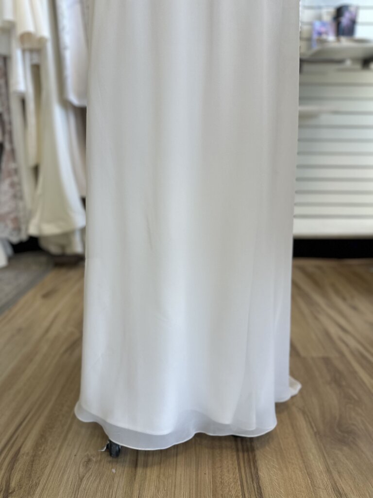 Moonlight Lace Top Chiffon Bridal Dress 14