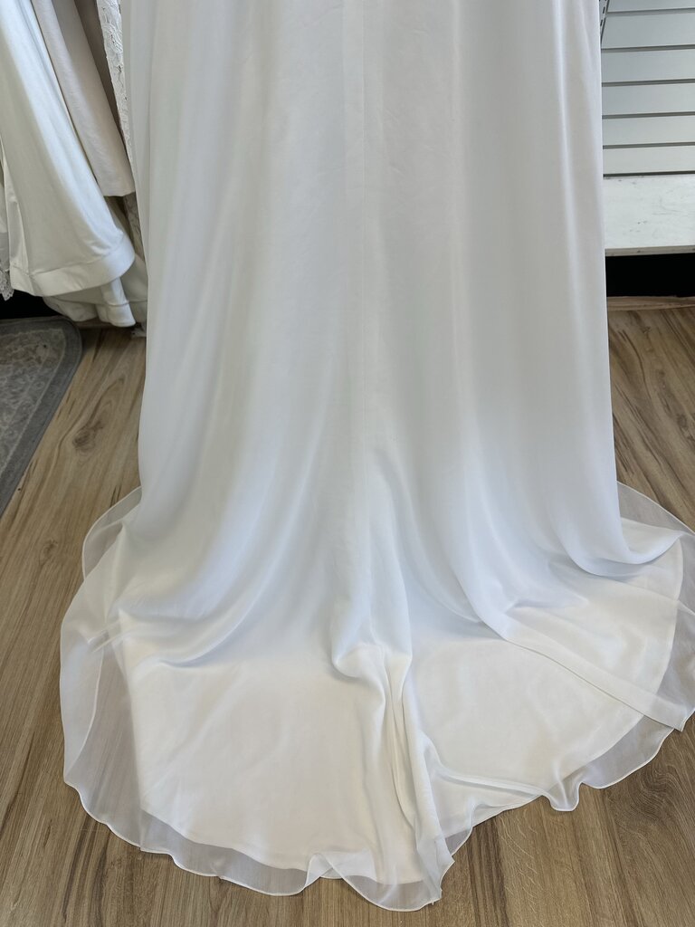 Moonlight Lace Top Chiffon Bridal Dress 14