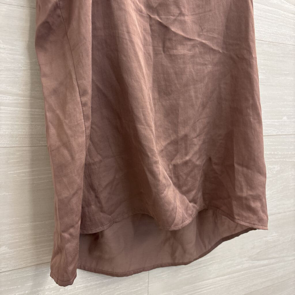 Loft Brown/ Black Trim Silky Tank Top Small