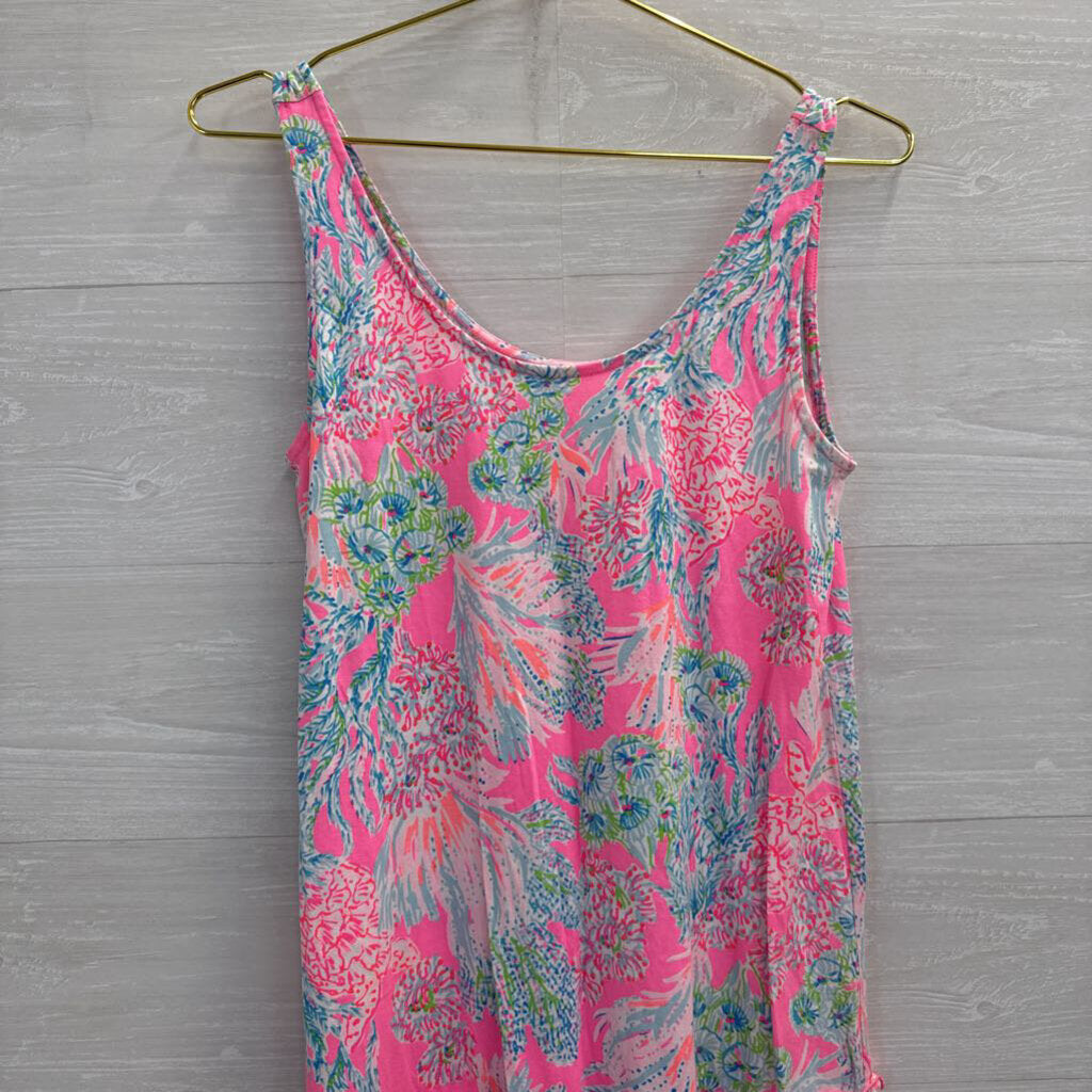 Lilly Pulitzer Pink/ Multi Print Sleeveless Dress Extra Small
