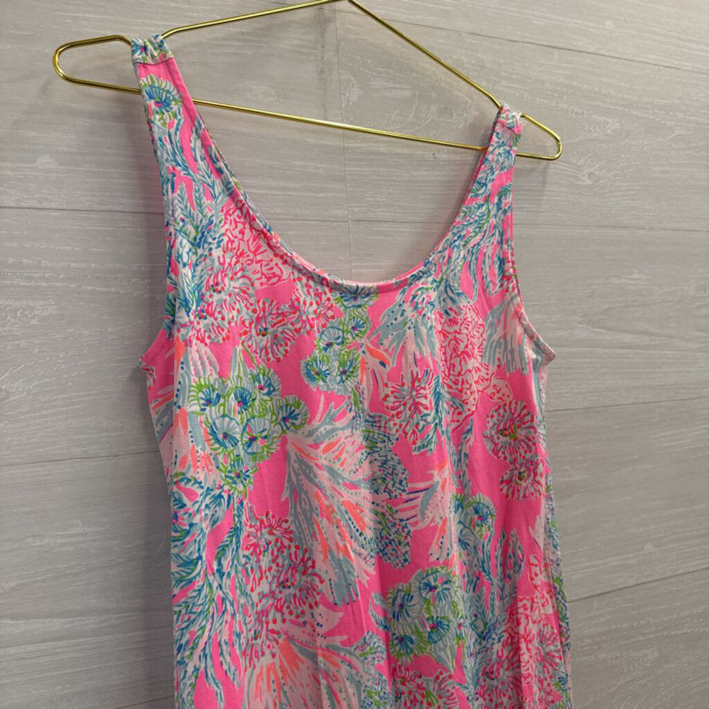 Lilly Pulitzer Pink/ Multi Print Sleeveless Dress Extra Small