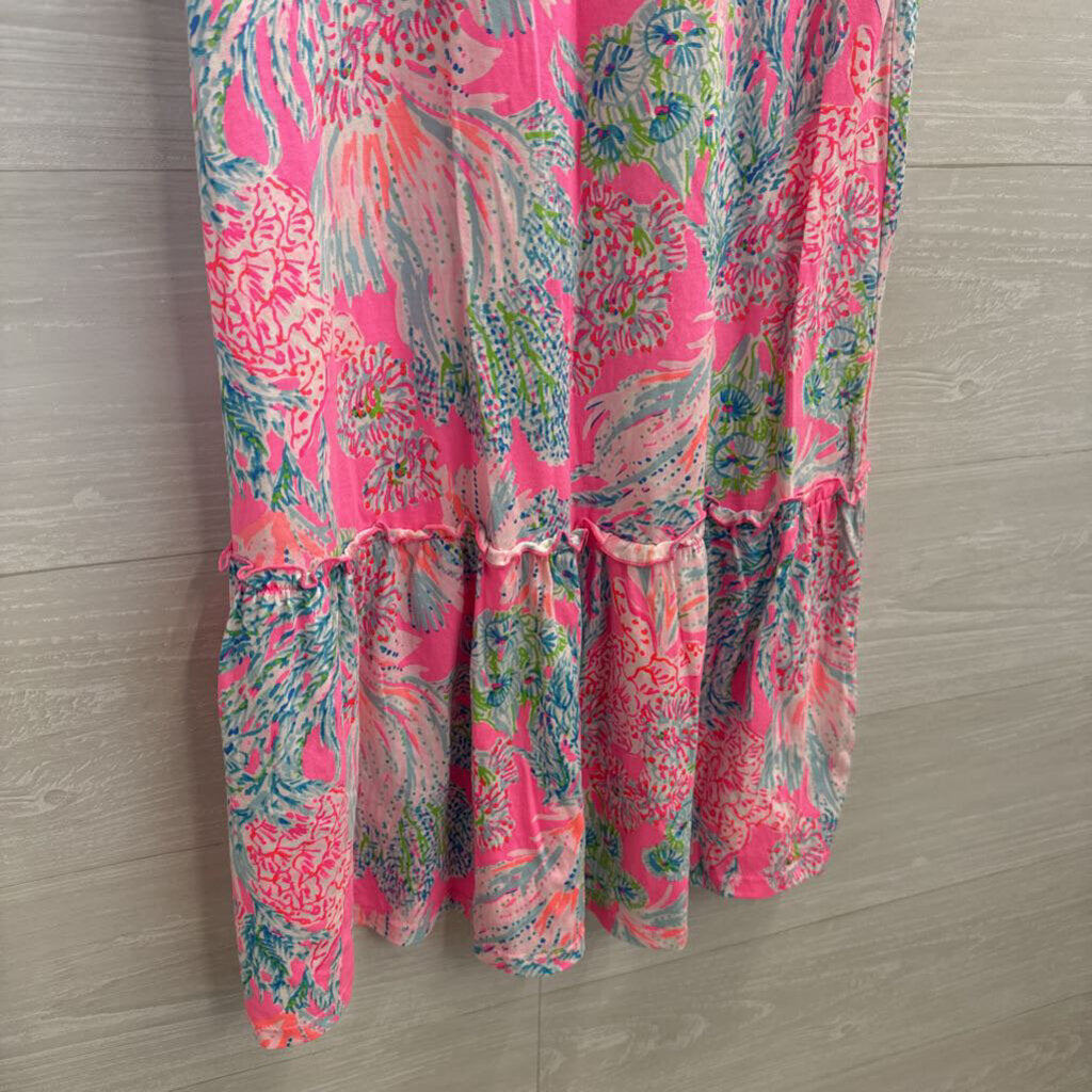 Lilly Pulitzer Pink/ Multi Print Sleeveless Dress Extra Small