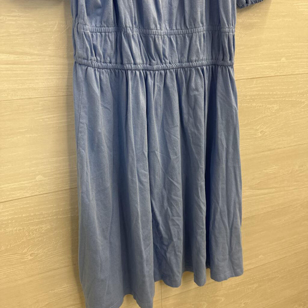 J Crew Blue Short Puff Sleeve Dress Small