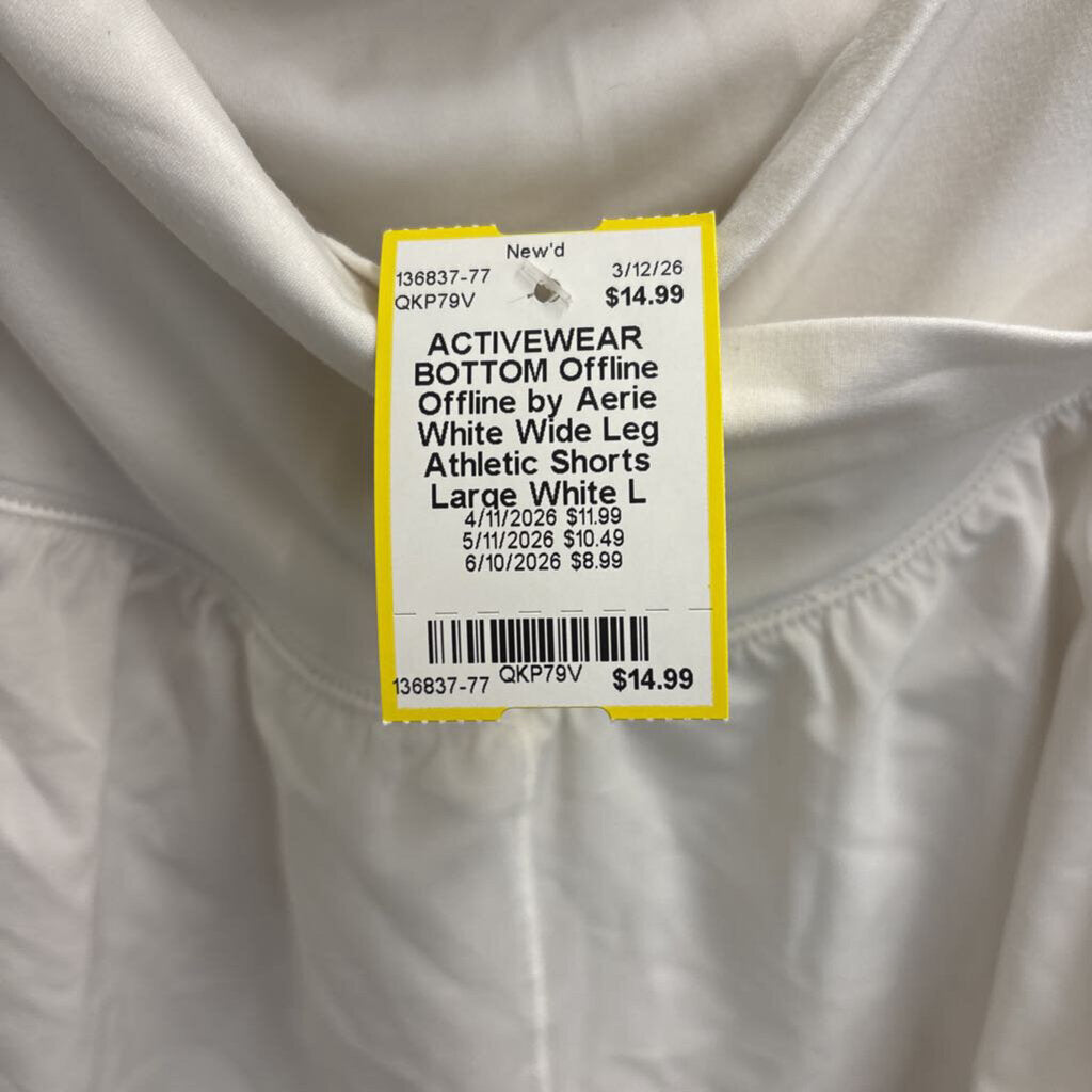 Offline by Aerie White Wide Leg Athletic Shorts Large
