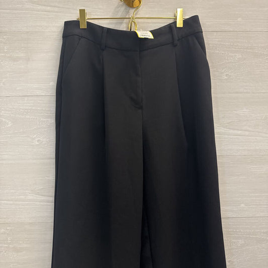 Loft Black Wide Leg Trouser Pants 8 Petite