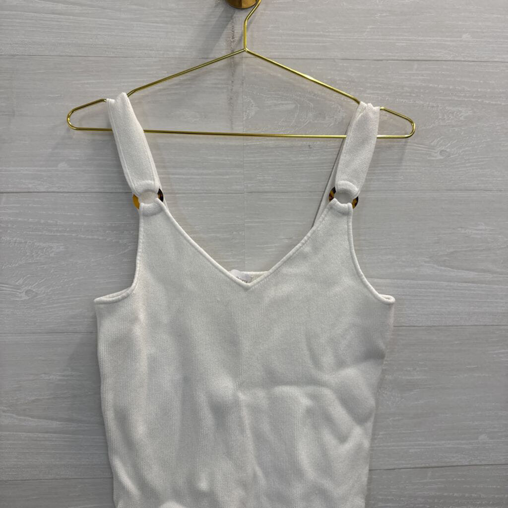 Ecru White Knit Tank Top Extra Large