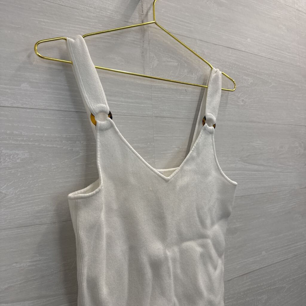 Ecru White Knit Tank Top Extra Large