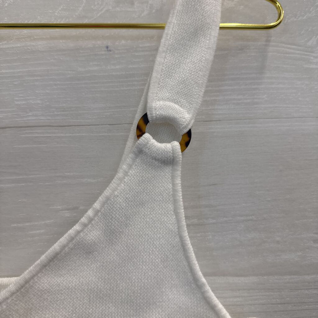 Ecru White Knit Tank Top Extra Large