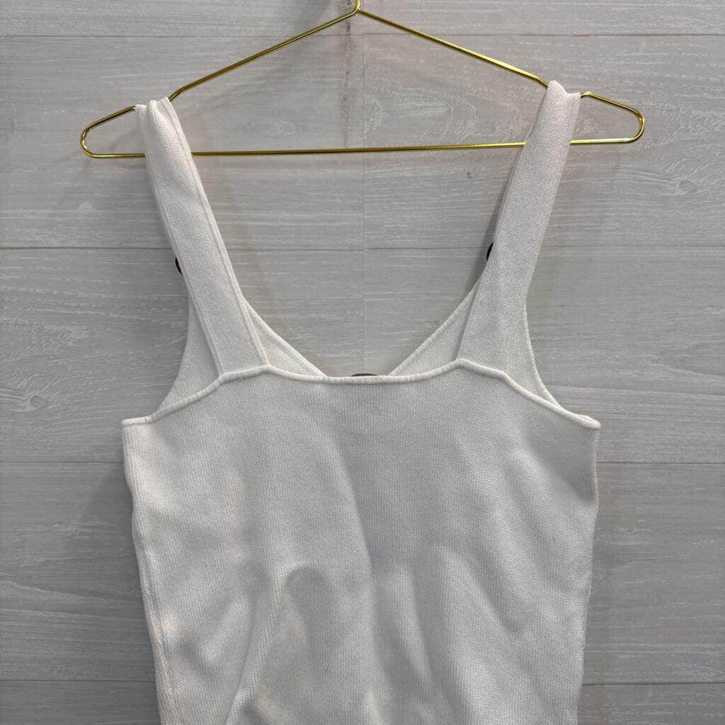 Ecru White Knit Tank Top Extra Large