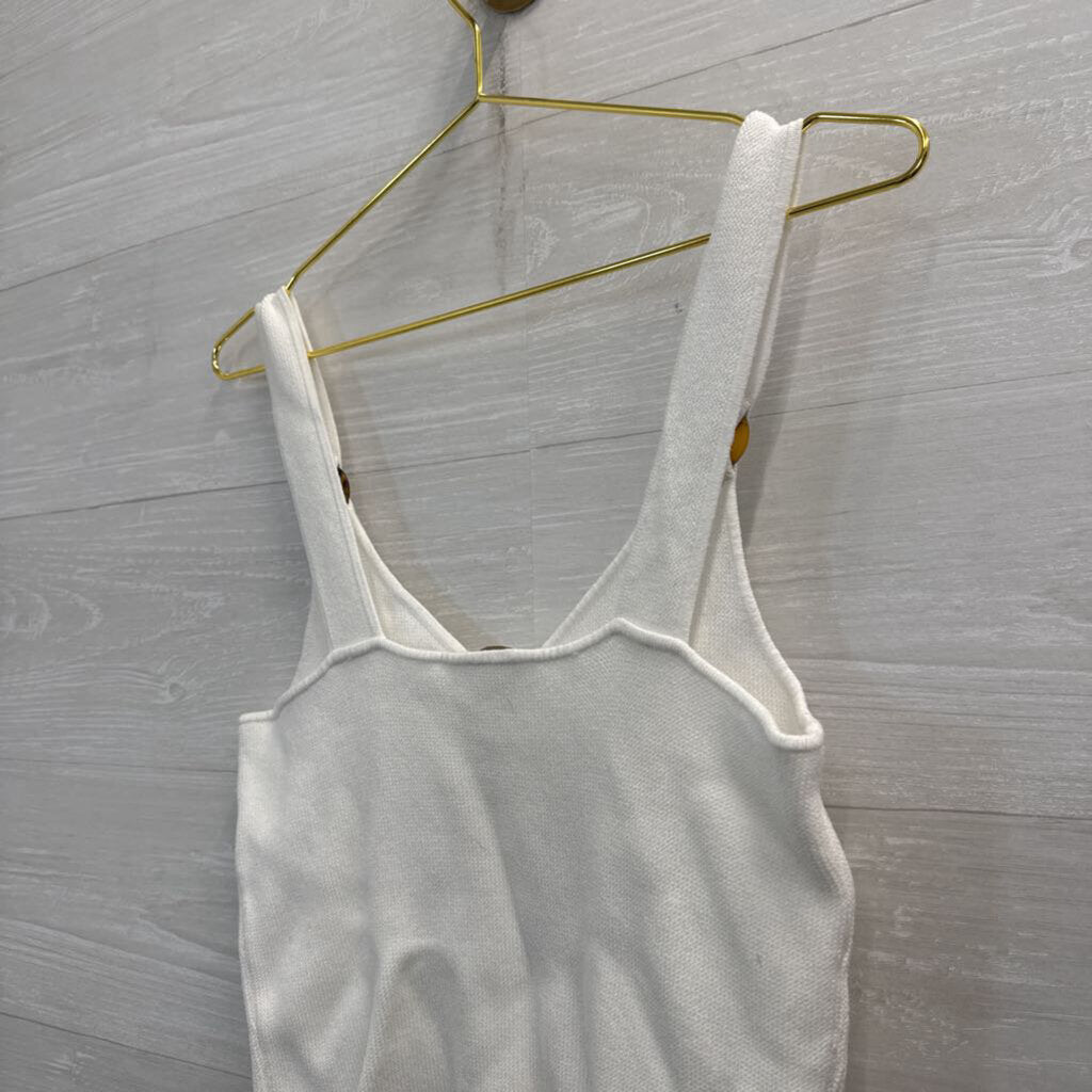 Ecru White Knit Tank Top Extra Large