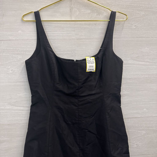 J Crew Black 100% Silk Structured Midi Dress 8