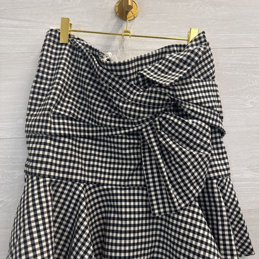 Veronica Beard Black/ White Gingham Skirt 8