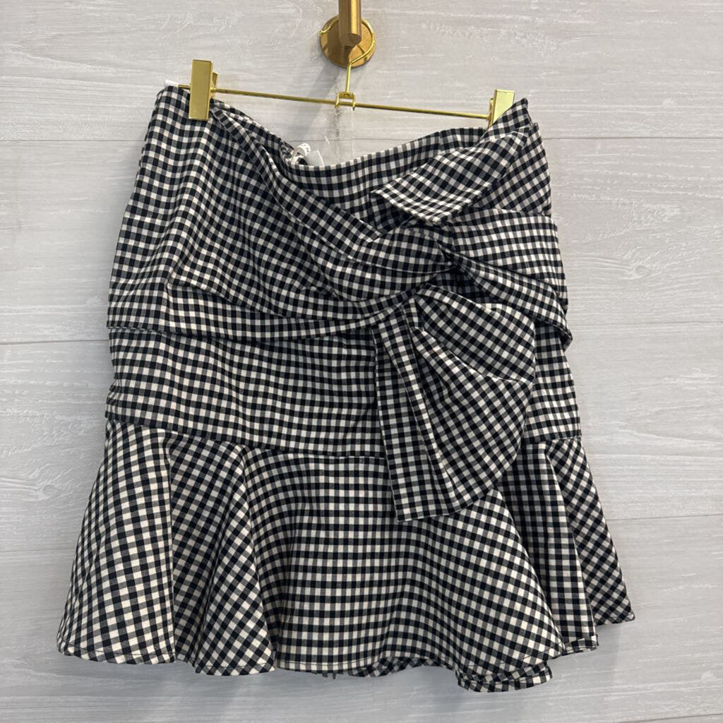 Veronica Beard Black/ White Gingham Skirt 8