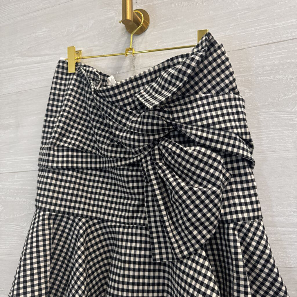 Veronica Beard Black/ White Gingham Skirt 8