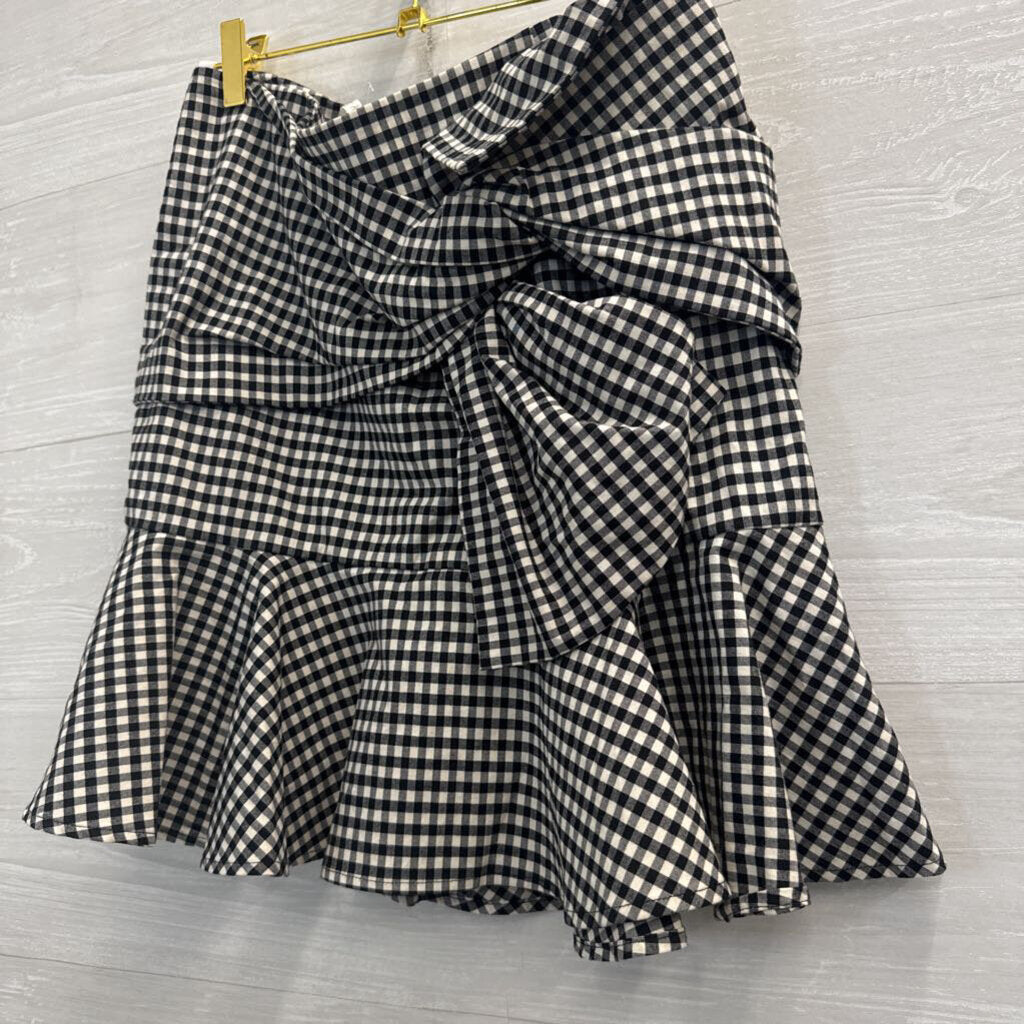 Veronica Beard Black/ White Gingham Skirt 8
