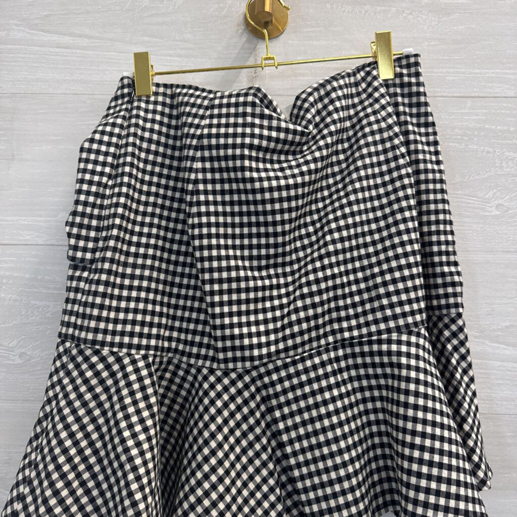 Veronica Beard Black/ White Gingham Skirt 8