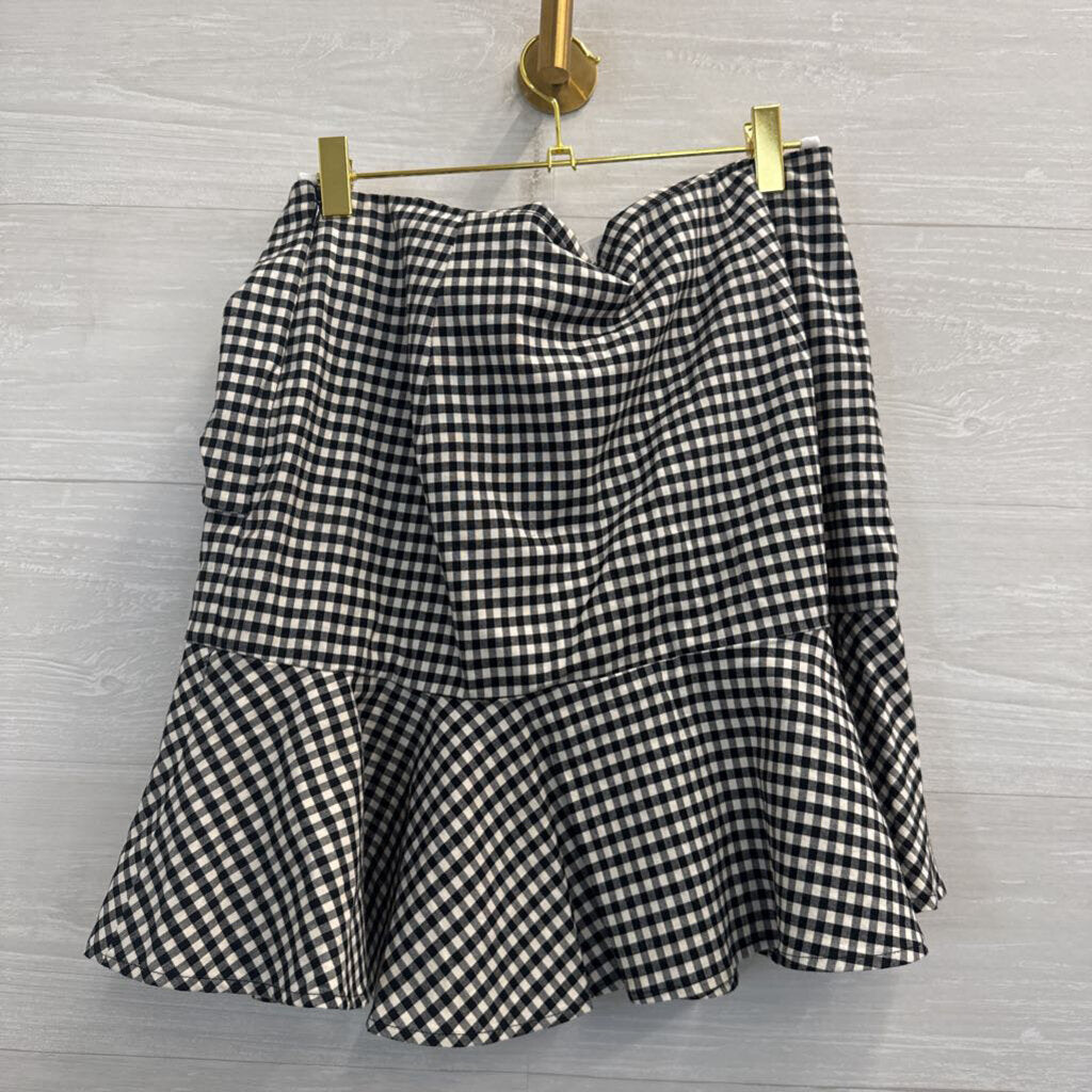 Veronica Beard Black/ White Gingham Skirt 8