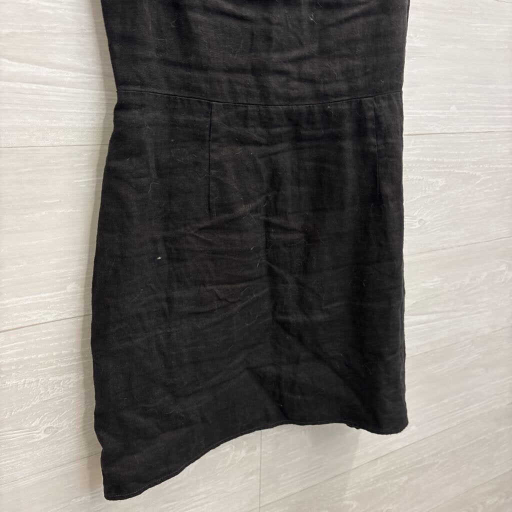 Reformation Black 100% Linen Sleeveless Dress 8