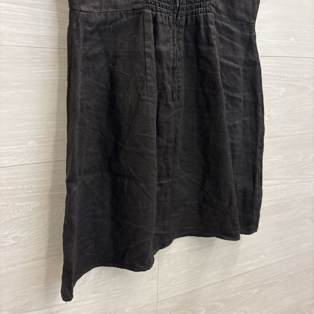 Reformation Black 100% Linen Sleeveless Dress 8