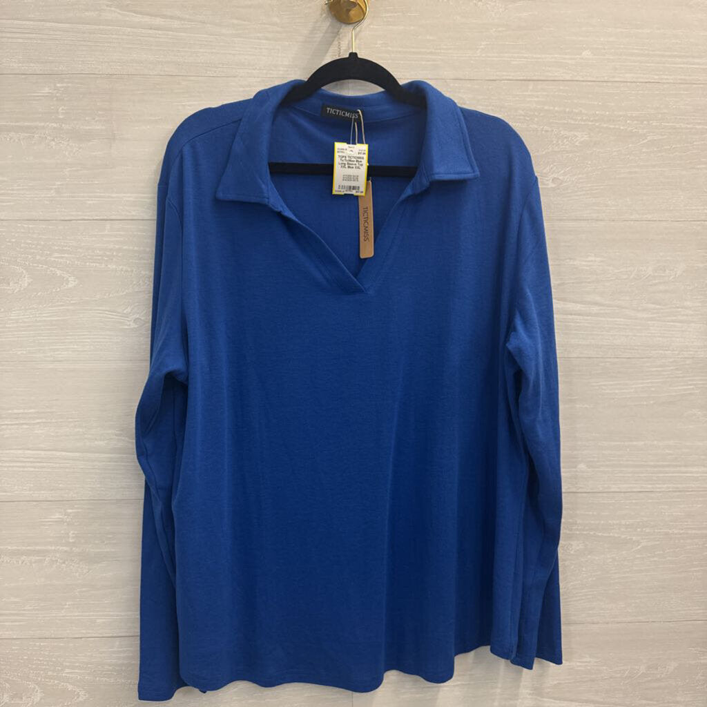 TicTicMiss Blue Long Sleeve Top XXL