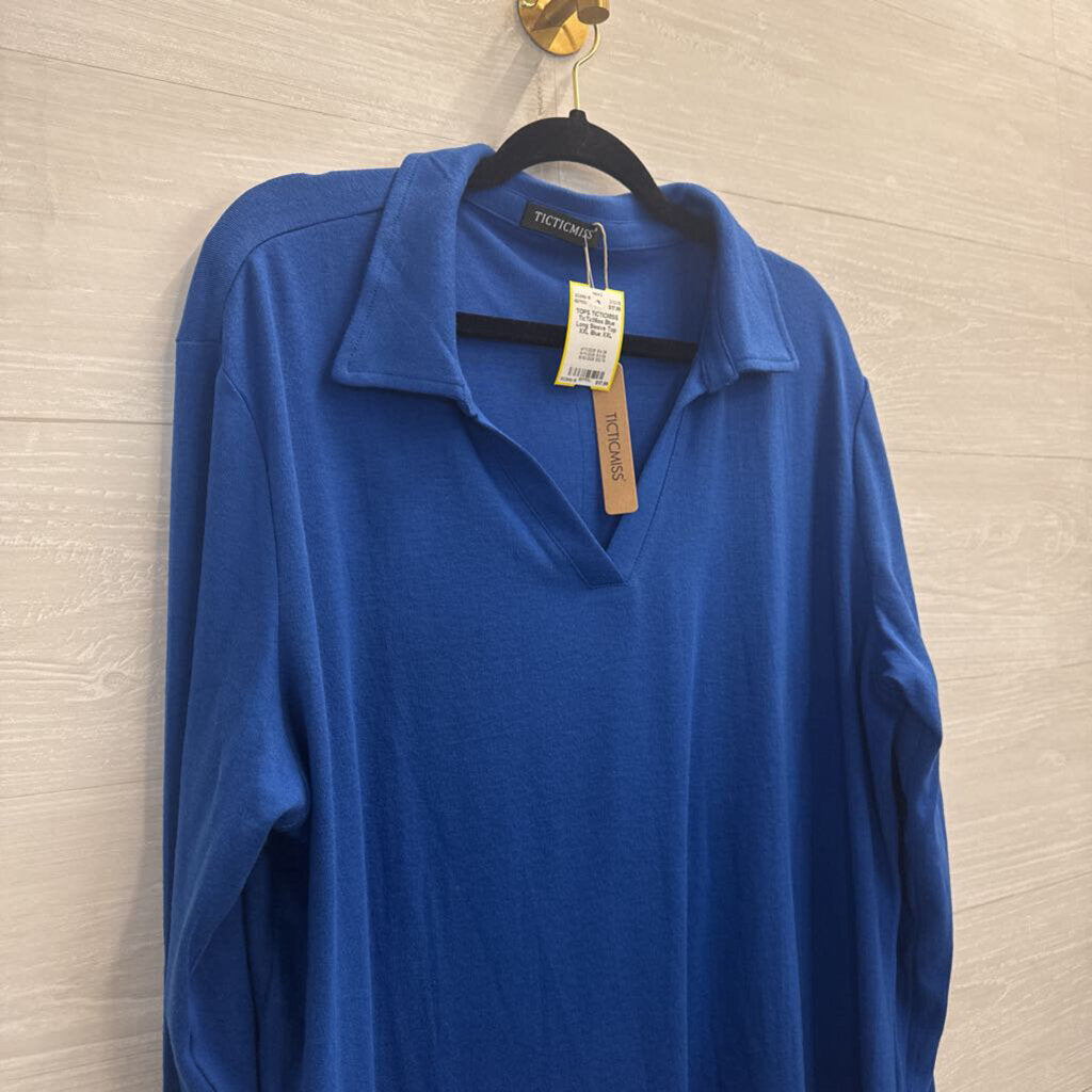 TicTicMiss Blue Long Sleeve Top XXL